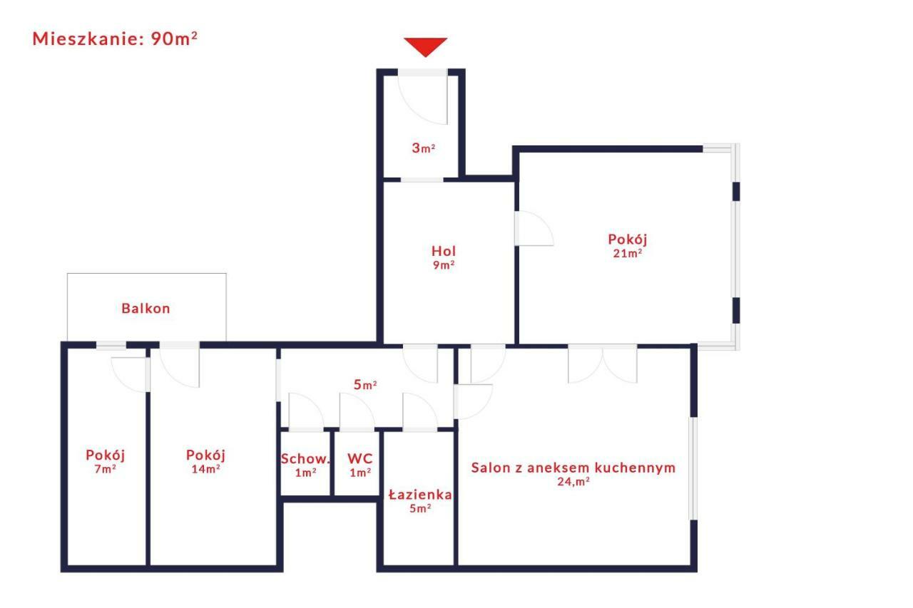 Tenement Apartment 90M2 City Center クラクフ エクステリア 写真